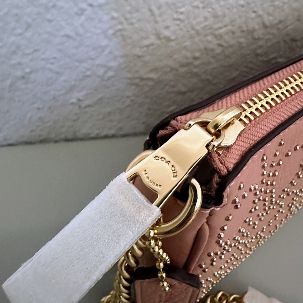 🔥NWT COACH Nolita‎ 19 With Signature Rivets Leather in Pink - Picture 11 of 16